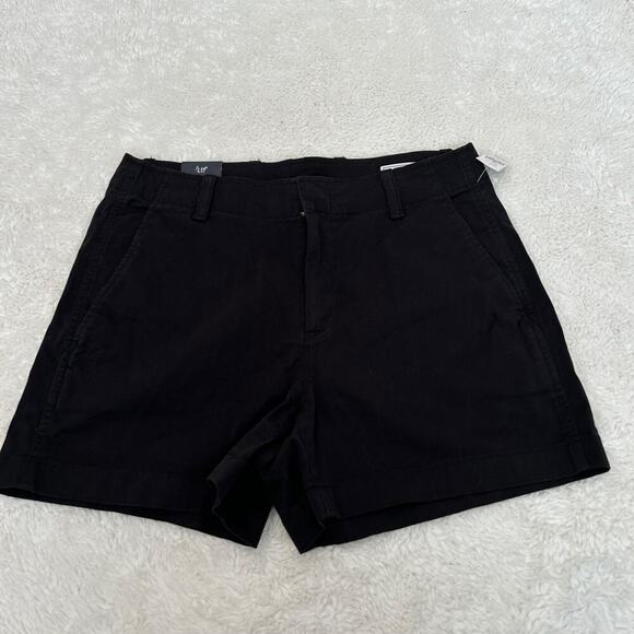 GAP Pants - NWT Gap Womens Black 4in Khaki Shorts Casual Resort Minimalist Core Summer Zoo